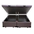 Base Box Baú Blindado King Bipartido AColchoes Sintético Marrom 49x193x203