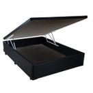 Base Box Baú Blindado Viúva AColchoes Sintético Preto 41x128x188