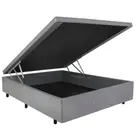 Base Box Baú Casal 138x188 Linhão Cinza