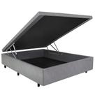 Base Box Baú Casal 138x188 Linhão Cinza