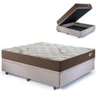 Base Box Baú Casal 138x188 Suede Bege com Colchão Relax Adorabile Molas Ensacadas Base Box Baú Casal 138x188 Suede Bege com Colchão Relax Adorabile Molas Ensacadas