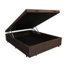Base Box Baú Casal 138x188 Suede Com Pistão à Gás