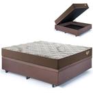 Base Box Baú Casal 138x188 Suede Marrom com Colchão Relax Adorabile Molas Ensacadas Base Box Baú Casal 138x188 Suede Marrom com Colchão Relax Adorabile Molas Ensacadas