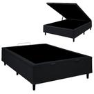 Base Box Baú Casal 138x188x35 Suede Pistão a Gás Galego Home
