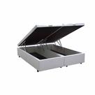 Base Box Baú Casal Bipartido Sintético Branco