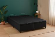 Base Box Baú Casal Bipartido Suede 138x188x35 Base Box Baú Casal Bipartido Suede 138x188x35