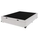 Base Box Baú Casal Branco De Madeira 138cm Kazamix