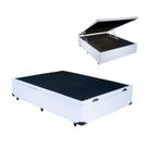 Base Box Baú Casal material sintético Branco (47x138x188)