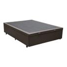 Base Box Baú Casal Sintético Marrom - 45x138x188:Marrom