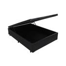 Base Box Baú Casal Suede 36x138x188 Pistão a Gás