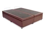 Base Box Baú King-Size BL material sintético Marrom 52X203X193 EliteBox