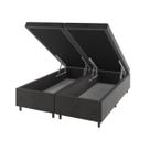Base Box Bau King Size Cairo (43x193x203cm) Grafite - Casa Giulia