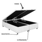 Base Box Baú Queen Bipartido Branco - 158x198x35 Base Box Baú Queen Bipartido Branco - 158x198x35