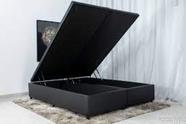 Base Box Baú Queen Bipartido Preto 40x158X198