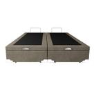 Base Box Baú Queen Bipartido Suede Bege
