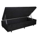 Base Box Baú Solteirão Belos Sonhos Suede Preto 49x96x203