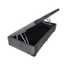 Base Box Baú Solteiro A colchões Suede Cinza 41x88x188