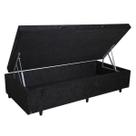 Base Box Baú Solteiro A colchões Suede Preto 41x88x188