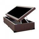 Base Box Baú Solteiro Belos Sonhos Sintético Marrom 41x88x188