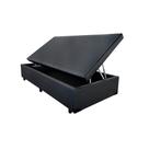 Base Box Baú Solteiro Santo Box Sintético Preto 47x78x188