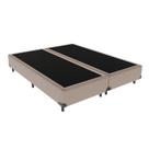 Base Box Bege Queen 158cm Madeira Kazamix