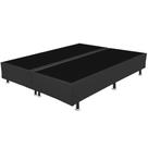 Base Box Bipartida Casal Universal em material sintético 37x188x138 Cor Preto