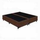 Base Box Bipartido Queen Suede Premium Santo Box Bipartido 40x158x198