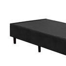 Base Box Blindado Solteiro AColchoes Suede Preto 40x88x188 Base Box Blindado Solteiro AColchoes Suede Preto 40x88x188