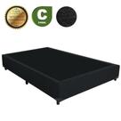 Base box casal 1,38 x 1,88 sued preto