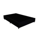 Base Box Casal Belos Sonhos Suede Preto 40x138x188