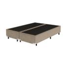 Base Box Casal Bipartido 138x188 Suede Bege