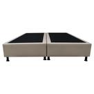 Base Box Casal Bipartido Bege Sintético 138x188