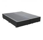 Base Box Casal Bipartido Cinza Sintético 138x188