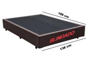 Base Box Casal Blindado Sintético Marrom Base Box Casal Blindado Sintético Marrom