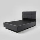 Base Box Casal Conceito Cabeceira Suede Capitonê