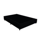 Base Box Casal Khouse Suede Preto 40x138x188 Base Box Casal Khouse Suede Preto 40x138x188