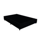 Base Box Casal Khouse Suede Preto 40x138x188 Base Box Casal Khouse Suede Preto 40x138x188