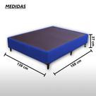 Base Box Casal Padrão Suede Liso (1,38 x 1,88 m) Com 37 cm de altura Para Colchão