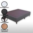 Base Box Casal Padrão Suede Liso (1,38 x 1,88 m) Com 37 cm de altura Para Colchão