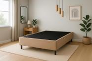 Base Box Casal Suede 138x188x40