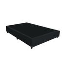 Base Box Casal Suede Preta - 42x138x188