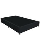 Base Box Casal Suede Preto 38x138x188 Base Box Casal Suede Preto 38x138x188