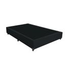 Base Box Casal Suede Preto Base Box Casal Suede Preto
