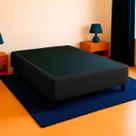 Base Box Casal Suede Preto PoliConfort 138x188x26