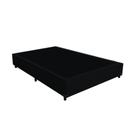 Base Box Casal Viúva Crisle Sintético Preto 40x128x188