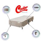 Base Box Castor Premium Bege Solteiro 78x188x40 - (Largura menor)