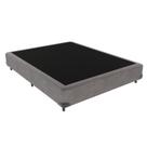 Base Box Cinza Casal 138cm Madeira Kazamix