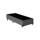 Base Box de Cama Solteiro Madeira Resistente Cinza Base Box de Cama Solteiro Madeira Resistente Cinza
