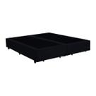 Base Box King Bipartido Khouse Suede Preto 40x192x203 Base Box King Bipartido Khouse Suede Preto 40x192x203