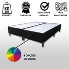 Base Box King Bipartido Padrão Suede Liso (1,93 x 2,03 m) Com 37 cm de altura Para Colchão
